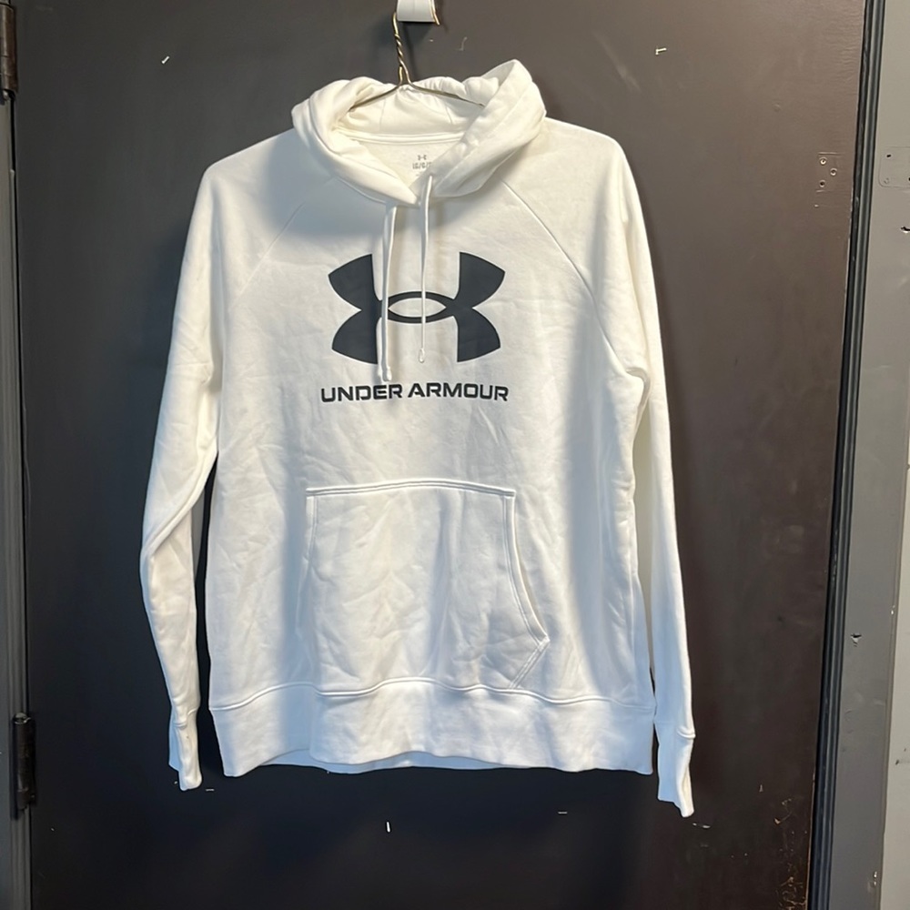 White UNDER ARMOUR Pullover hoodie men's large
